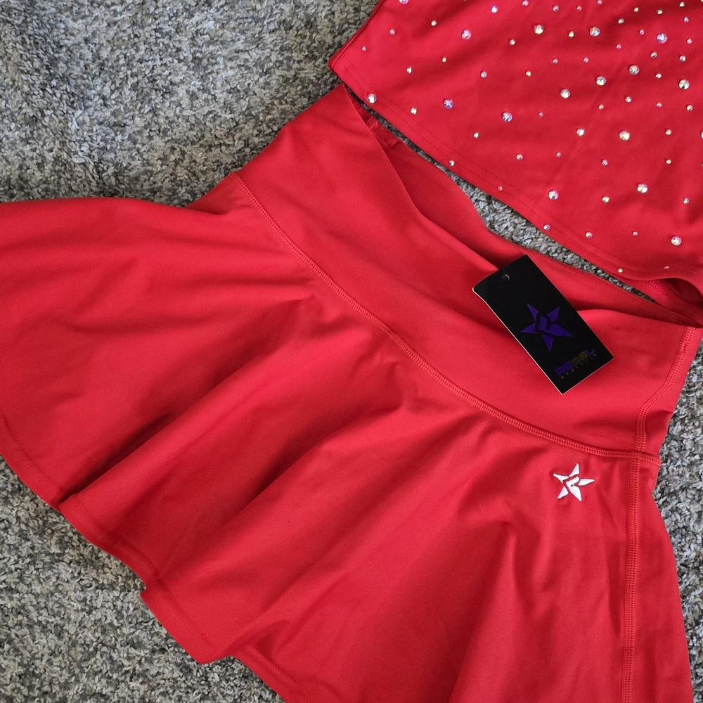 NWT Rebel Athletic Legendary Flouncy Skirt in Red ContourFlex